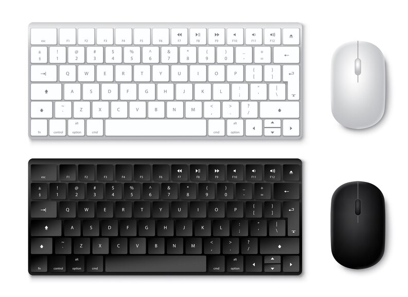 [fpdl.in]_keyboard-mouse-vector-set-3d-realistic-keyboards-mouse-black-white-colors_572288-1789_medium